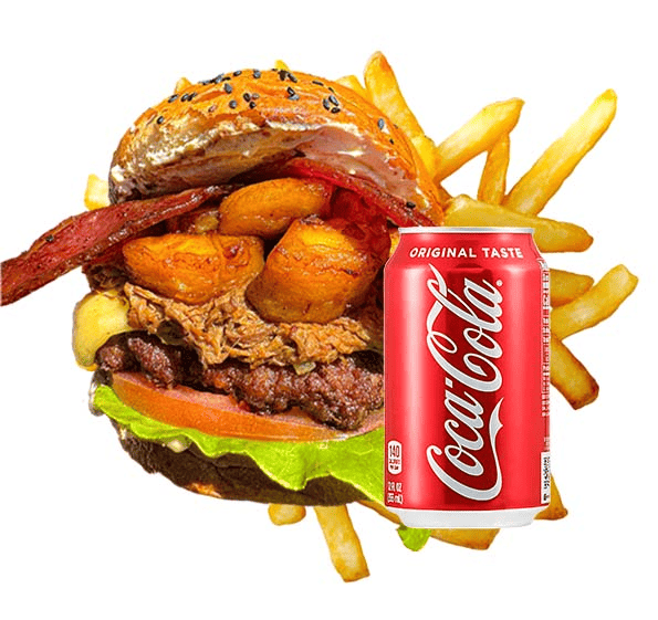 Combo hamburguesa Oiga Mire Vea con papas y bebida | Salchimonster