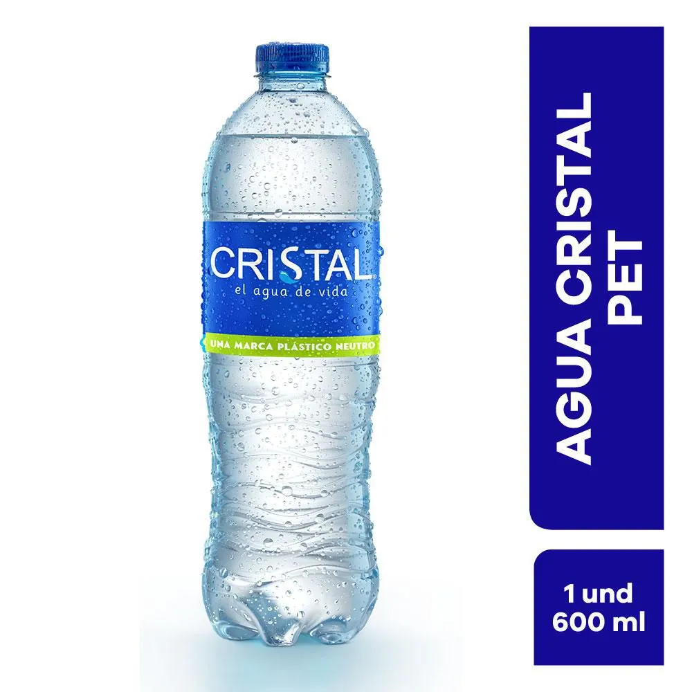 agua cristal 600 ml